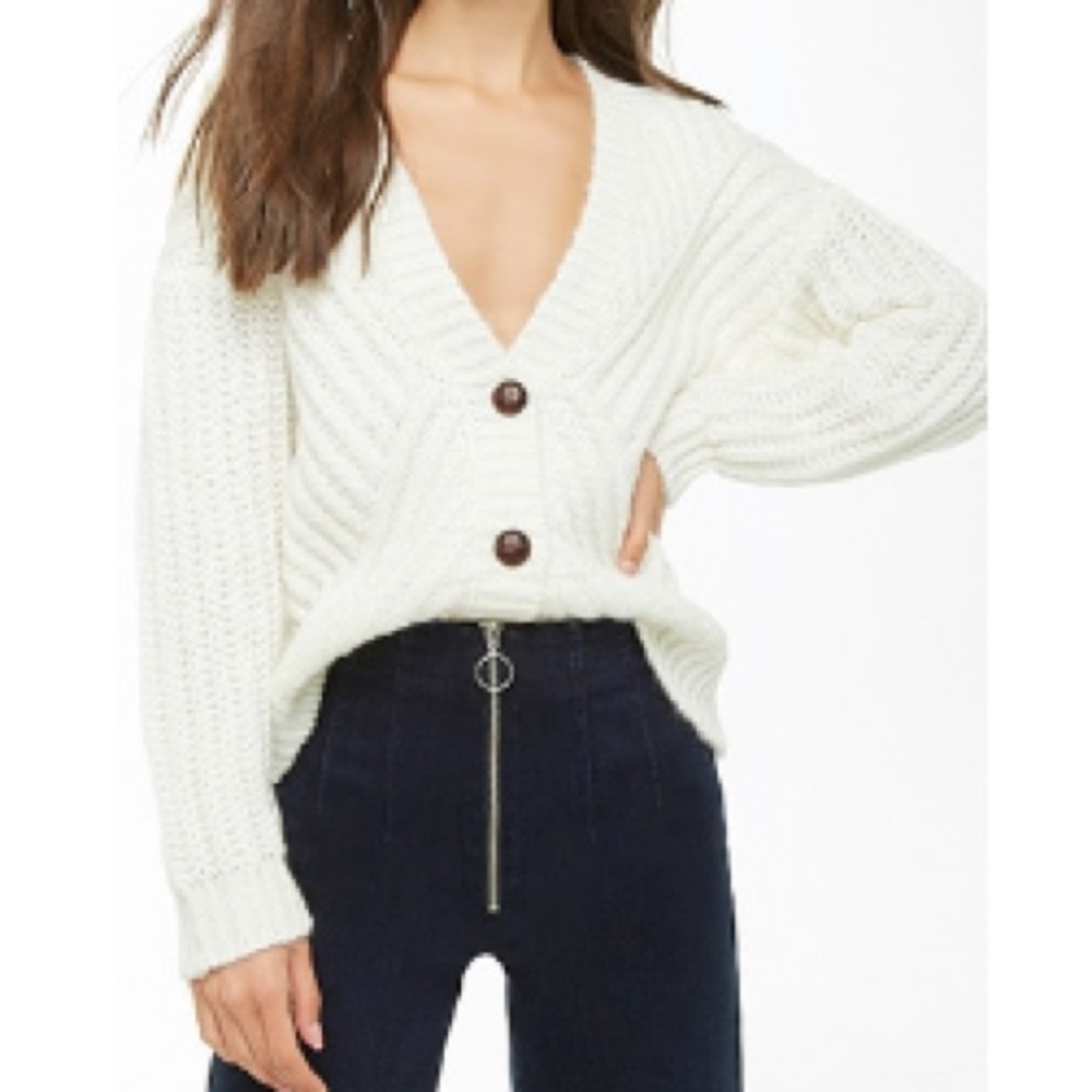 Sweater knit cardigan